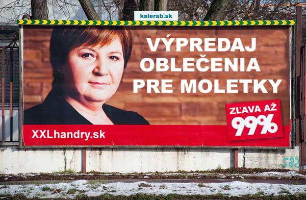 99 percent xxl v predaj billboard - vtipn obrzok - Kalerab.sk